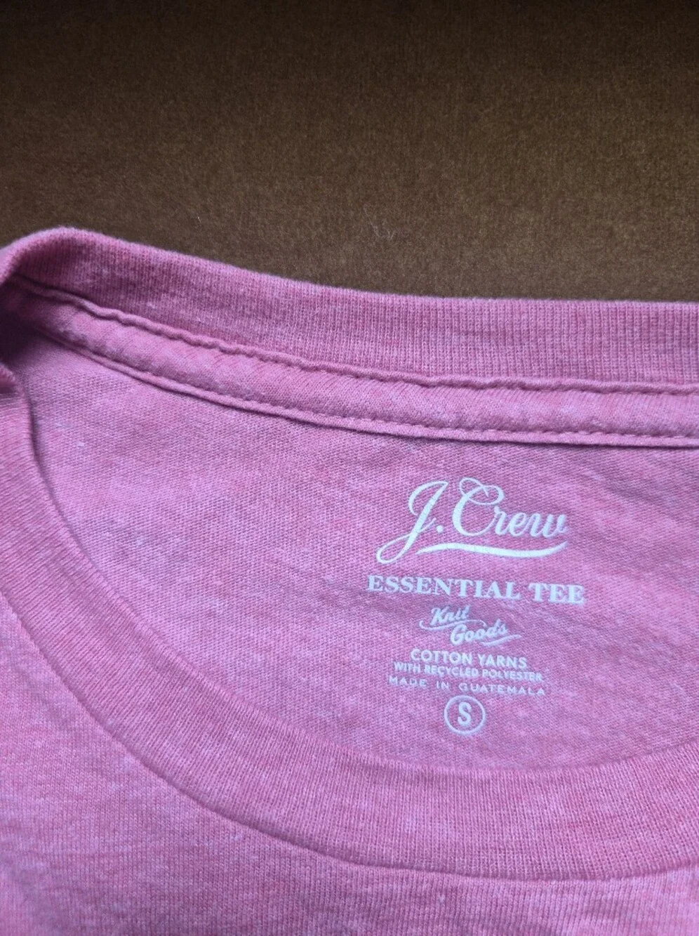 J. Crew Pink Essential Tee with Subtle Heather